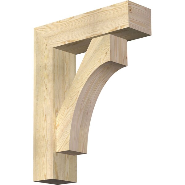 Ekena Millwork Westlake Block Rough Sawn Bracket w/ Offset Brace, Douglas Fir, 8"W x 28"D x 36"H BKT0806X28X36WTL05RDF - main